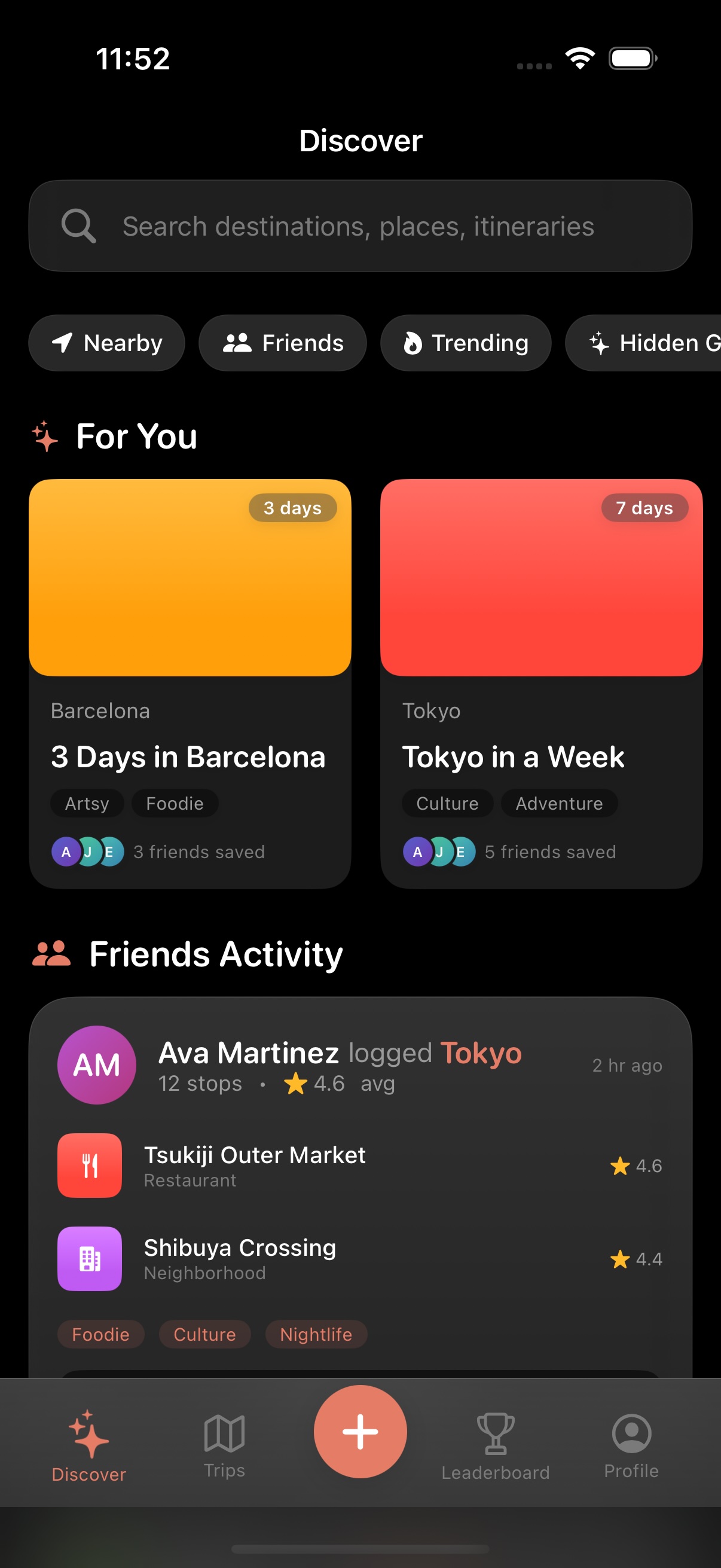 Discover feature screenshot