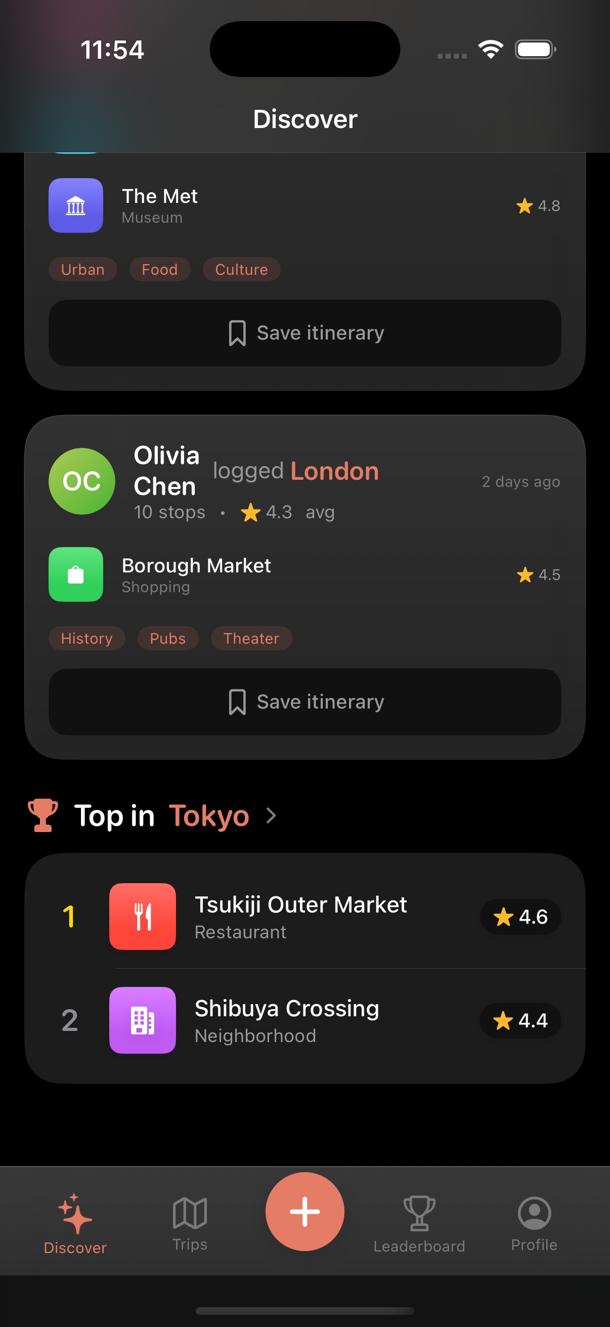 Discover feature screenshot